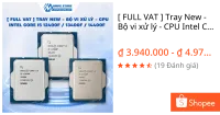 [ FULL VAT ] Tray New - Bộ vi xử lý - CPU Intel Core i5 12400F / 13400f / 14400f - BH 36 tháng