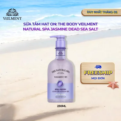 Veilment Exfoliating Shower Gel with Jasmine Scent, Bright and Smooth, Long-Lasting Fragrance 400ml