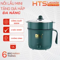 Nồi Lẩu Điện Mini Đa Năng Chống Dính 18cm, Tặng Kèm Giá Hấp, Có thể Chiên, Xào, Nấu ăn, nấu cơm, nấu lẩu mini phù hợp cho sinh viên, dân văn phòng