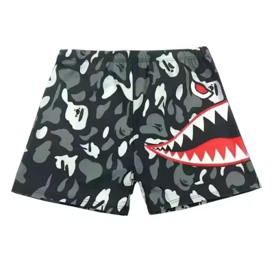 Đồ Bơi Nam Bằng Vải Polyester Khô Nhanh, Thời Trang, In Hình Cá Mập Kỹ Thuật Số, Quần Bơi Co Giãn Đi Biển, Thích Hợp Cho Bơi Lội Ở Suối Nước Nóng