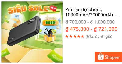 Pin sạc dự phòng 10000mAh/20000mAh Ugreen | Sạc nhanh 2 chiều 20W/30W | Chính hãng BH 18 tháng 1 đổi 1 | 25742 25683
