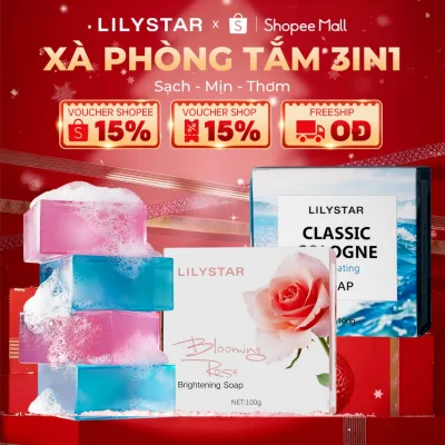 Xà Phòng Tắm 3in1 Hương Nước Hoa LILYSTAR Thơm Lâu Không Khô Da Lưu Hương 3 Tầng Chuẩn Spa Hộp 100g
