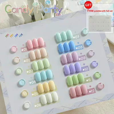 MIANEL 2026 Tiệc Kẹo Bạc Hà Xanh Thạch Gel Sơn Móng Tay Hoàn Hảo Cho Mùa Đông Gel Ba Lan Dopamine Macaron Màu Sắc Cho Móng Tay Nghệ Thuật Salon Dụng Cụ Làm Móng Tay Chuyên Nghiệp 12ML