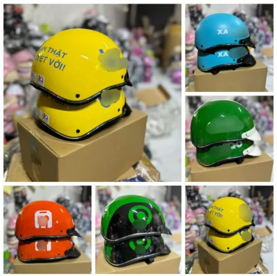 Mũ bảo hiểm xe ôm công nghệ ( grap, bê, go, sope, xanh )