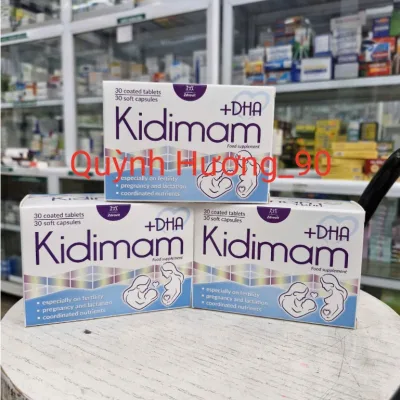 Viên uống KIDIMAM+DHA hộp 60 viên bổ sung vitamin và khoáng chất cho phụ nữ có thai và cho con bú