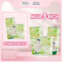 COMBO 5 Bịch Tã/Bỉm KITIN NATURAL Việt Nam Mềm Mỏng, Thấm Hút 1200ml, An toàn lành tính, đủ size NB/L/M/XL/2XL