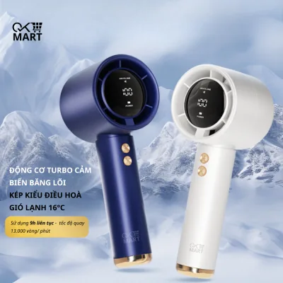 Quạt cầm tay mini gấp gọn 5 cấp độ, sạc pin tiện dụng, nhỏ gọn, dễ mang đi