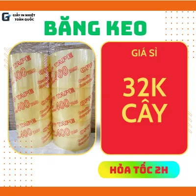 BĂNG KEO TRONG/ĐỤC - 200Y/400Y/300Y/100Y (1CÂY/6CUỘN) - 1 CUỘN 0.5KG/1KG , CAM KẾT DÍNH CHẮC , ĐÓNG HÀNG TMĐT