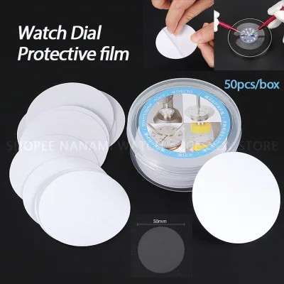 Bộ 50 Mặt Số Đồng Hồ Phim Bảo Vệ Mặt Số Đồng Hồ Bằng Nhựa 50 Mm Bảo Vệ Mặt Số Đồng Hồ Và Mặt Sau Miếng Lót Bảo Vệ Đồng Hồ Công Cụ Sửa Chữa Đồng Hồ Cho Phụ Kiện Đồng Hồ