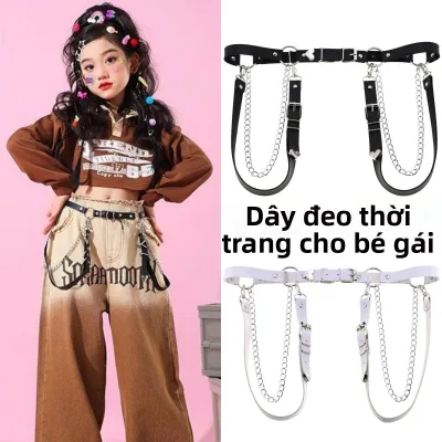 Thắt Lưng Eo Phong Cách Hip Hop Punk Cho Bé Gái Quần Công Sở Jazz Dance Hiphop Street Dance Phụ Kiện Dây Đeo Quần