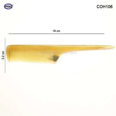 Lược sừng xuất Nhật - COH106 (Size: M - 19cm) Lược đuôi chuột - Horn Comb of HAHANCO - Chăm sóc tóc