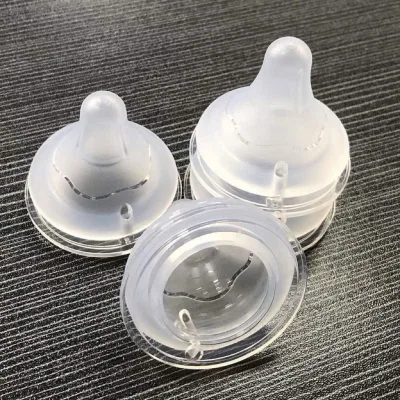 Núm Ti Silicon Cho Bình Cổ Rộng Thế Hệ Mới Siêu Mềm, Có Rãnh Chỉnh Mút
