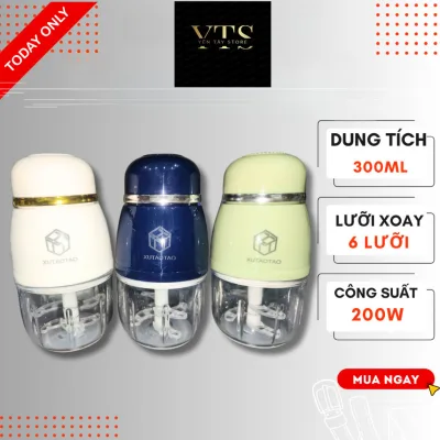 Máy Xay Ăn Dặm 6 Lưỡi Cối Thủy Tinh XuTaoTao Đa Năng Cầm Tay Dung Tích 300ml Cho Bé.