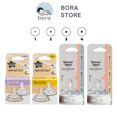 Núm ti Tommee Tippee Natural Start silicon siêu mềm tự nhiên đủ 4 size [Cam kết chính hãng]