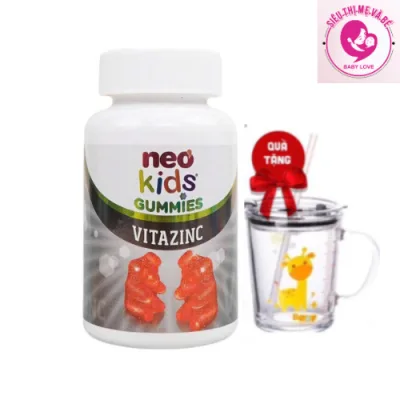 Gummies Kẽm Hữu Cơ Neo Kids Giúp Trẻ Ăn Ngon, Hỗ Trợ Tăng Đề Kháng Hộp 60 Viên Nhai
