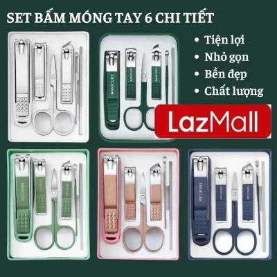 Lazmall Hunts for Flash Sale 6-Piece Nail Clipper Set - Nail Clipper, File and Cutter Set - Nail Detailing Tool Set, Convenient for Daily Personal Care.
