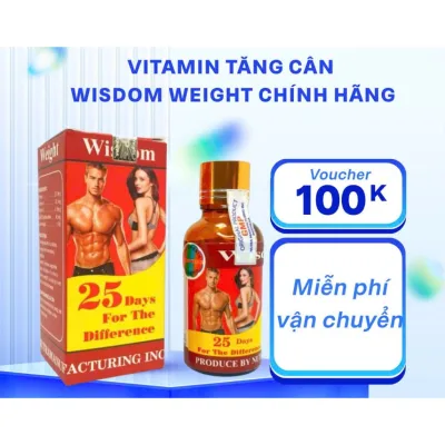 Thực phẩm chức năng vitamin tăng cân wisdom weight lọ 25 viên