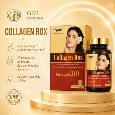 Viên uống Collagen Rox trắng da, bổ sung Collagen chống lão hóa, làm đẹp da, giảm sạm nám - Chai 60v