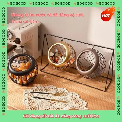 Giỏ đựng trái cây bằng sắt rèn Giỏ đựng đồ để bàn Khay đựng kẹo đám cưới Tết Nguyên Đán giỏ đựng đồ ăn vặt khay bánh kẹo khay bánh kẹo tết khay bánh kẹo tết cao cấp Hộp đựng kẹo để bàn