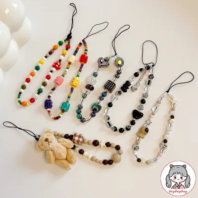 Hoạt Hình Thời Trang Động Vật Hoa Nơ Đính Hạt Dây Điện Thoại Di Động Acrylic Dây Treo Điện Thoại Di Động Ngọt Ngào Nữ Bé Gái Dây Đeo Điện Thoại Dây Buộc