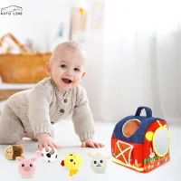 Bộ đồ chơi động vật trang trại sang trọng Chuồng nhỏ với động vật trang trại nhồi bông Đồ chơi trang trại cho trẻ mới biết đi SHOPCYC3332