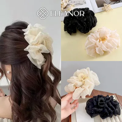 Kẹp tóc nữ Eleanor Accessories kẹp càng cua to phồng ánh nhũ lấp lánh phụ kiện tóc 10751