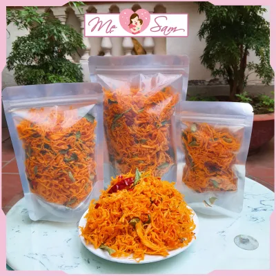 200g Khô gà lá chanh xé cay siêu ngon loại 1 đồ ăn vặt tuổi thơ Shop Mẹ Sam