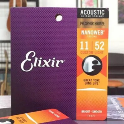 Dây đàn guitar Acoustic Elixir 16027 photpho bronze Nanoweb chính hãng (bộ đủ 6 dây) G4U guitar