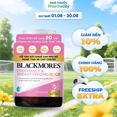 Viên uống cho bà bầu Blackmores Pregnancy And Breast Feeding Gold cung cấp vitamin và khoáng chất (60 viên)