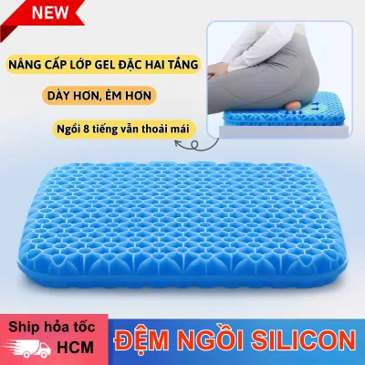Đệm Ngồi Gel Tổ Ong 3D SG.DECOR Silicon Lót Ghế Ô Tô Văn Phòng Thoáng Khí Giảm Mỏi Hiệu Quả