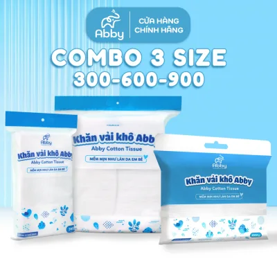 Combo Gói 900g Và 300g Khăn Vải Khô Đa Năng Abby Dành Cho Mẹ Và Bé