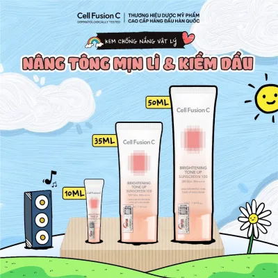 Kem Chống Nắng Nâng Tone Hỗ Trợ Kiềm Dầu Cell Fusion C Brightening Tone Up Sunscreen 100 SPF50+