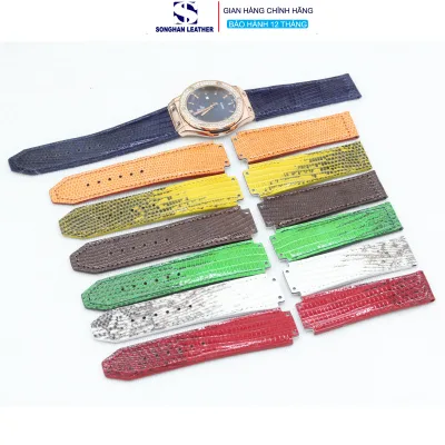 Dây Da Kỳ Đà Cho Hublot ,Dây Đồng Hồ Hublot Size 42,38 Nam,38 nữ, 34,Kèm Cây Tháo Dây, BH 6 Tháng