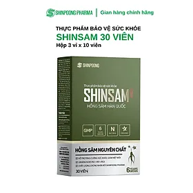 [Hộp 30 Viên] Viên Uống Hồng Sâm Hàn Quốc 6 Năm Tuổi SHINSAM Korean Red Ginseng - SHINPOONG PHARMA