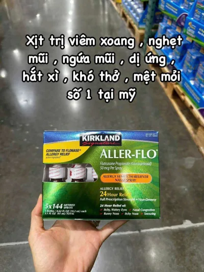 American All-Er-Flo Kirkland Nasal Spray - Individually Packaged - 5 Bottles of 144ml - Reduces Nasal and Throat Allergies - Effective for 24 Hours - Health > Medical Equipment > Nasal and Throat Inhalers