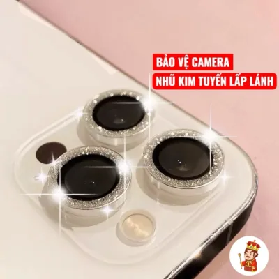 Kính cường lực nhũ kim tuyến bảo vệ Camera 15 Pro Max 14 13/13pro/13 pro max 11/11Pro/11 Pro max/12/12 Pro/12 Pro Max