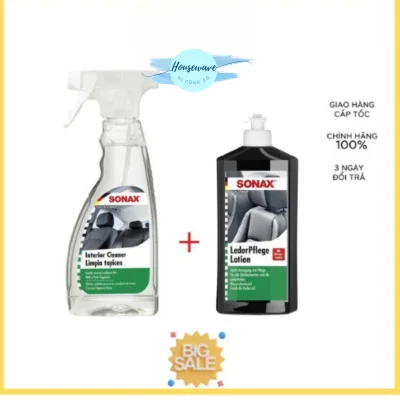 SONAX_Combo dung dịch làm sạch nội thất xe SONAX 321200 & Kem bảo dưỡng ghế da SONAX 291141