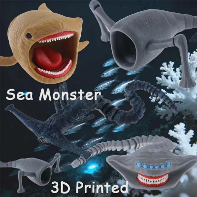 3D In Hình Quái Vật Biển Ma Leviathan Đồ Chơi Mô Hình Sáng Tạo Bloop El Gran Maja Bộ Sưu Tập Nhân Vật Hành Động