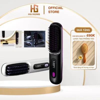 Lược Điện Chải Tóc HGHOME Không Dây Ion Âm Chăm Sóc Tóc Suôn Mượt Tạo Kiểu Dễ Dàng Mang Theo