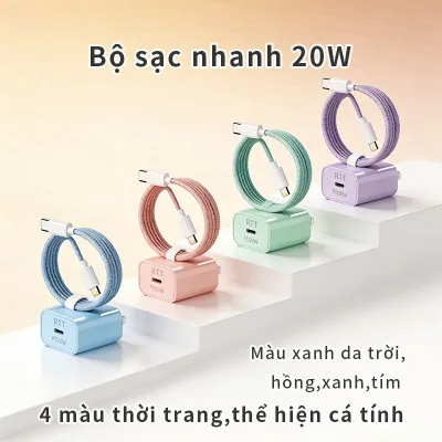 Sạc nhanh 20.W (Bộ chuyển đổi PD20.W) Cáp Type-c USB tương thích ip phụ kiện điện thoại ip6-14prmax
