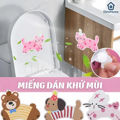 Miếng Dán Khử Mùi Thơm Phòng Nhà Vệ Sinh, Miếng Dán Bồn Cầu Hình Thú Dễ Thương Trang Trí Nhà Tắm