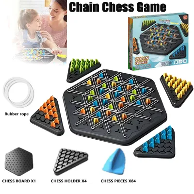 27cm Dây Xích Tam Giác Trò Chơi Cờ Vua Nhiều Người Họ Bạn Đảng Để Bàn Trò Chơi Xếp Hình Cha Mẹ-Con Tương Tác Tập Thể Dục Đồ Chơi Tư Duy Trẻ Em Đồ Chơi Giáo Dục
