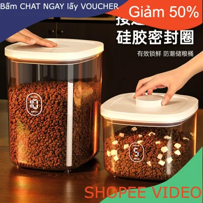 Thùng đựng thức ăn chân không cho thú cưng thùng thức ăn c