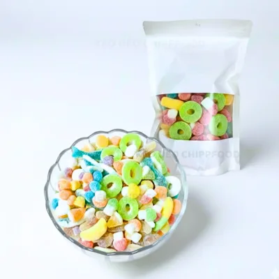1Kg Kẹo Chip Trái Cây Phủ Đường Cá Heo Bánh Vòng Mix Kem Siêu Ngon, quà tặng đồ ăn vặt hottrend