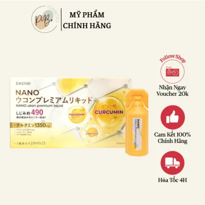 Thực Phẩm Chức Năng Nước Uống Tinh Chất Nghệ Eikenbi Nano Ukon Premium Liquid 15 Ống