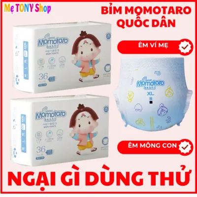 THỬ 1 Miếng Bỉm Tã MOMOTARO,Bỉm Dán Bỉm Quần Xuất Nhật Đủ Size (Chính Hãng)