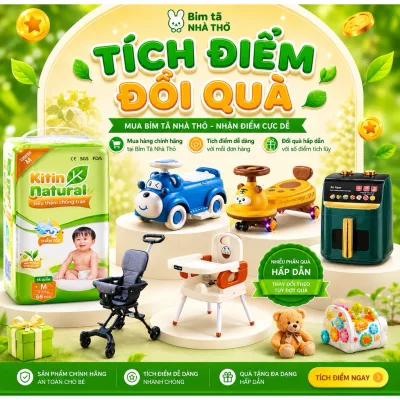 Bỉm tã kitin natural,bỉm tinh chất trà xanh kháng khuẩn, đủ sz tã dán và tã quần.có tích điểm đổi quà đổi xe