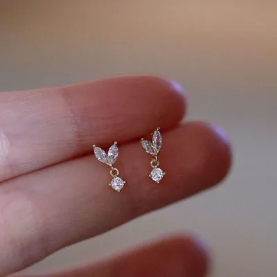 Bông tai nhỏ giọt nước bling - Trang sức dành cho nữ