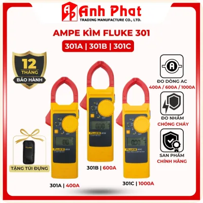Ampe Kìm Đo Điện FLUKE 301A/B/C Cao Cấp Bền Bỉ, CHÍNH HÃNG - Anh Phát