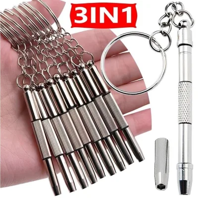 💕Dy💕Tua vít 3 trong 1 tiện Tuốc nơ vít kính loại B Công cụ sửa chữa đồng hồ kính đa năng mini